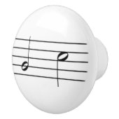 Bouton De Porte En Céramique Notation musicale - demi de notes ou blanches (Droite)