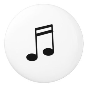 Bouton De Porte En Céramique Notation musicale deux seizième notes ou demi-quav