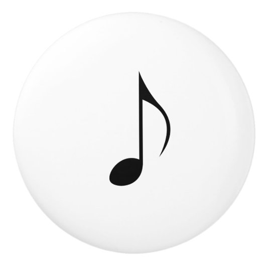 Bouton De Porte En Céramique Note ou tremblement simple de notation musicale (Devant)