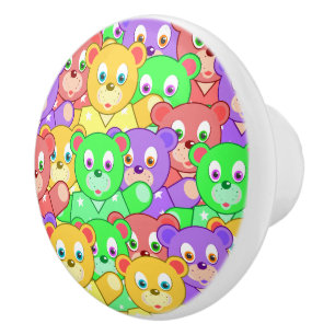 Bouton De Porte En Céramique Nounours de cabinet en céramique