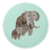 Bouton De Porte En Céramique Nourriture des éléphants d'animaux sauvages (Devant)