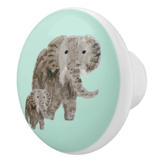 Bouton De Porte En Céramique Nourriture des éléphants d'animaux sauvages (Droite)