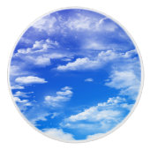 Bouton De Porte En Céramique Nuages (Devant)