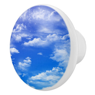 Bouton De Porte En Céramique Nuages