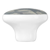 BOUTON DE PORTE EN CÉRAMIQUE NUAGES DE FLUFFE BLANC (Côté)