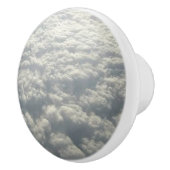 BOUTON DE PORTE EN CÉRAMIQUE NUAGES DE FLUFFE BLANC (Droite)