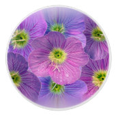 Bouton De Porte En Céramique Nuances de violet (Devant)