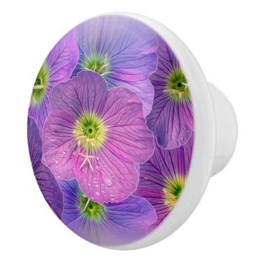 Bouton De Porte En Céramique Nuances de violet (Droite)