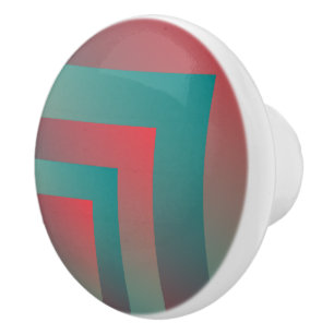 Bouton De Porte En Céramique nuances turquoises coralliennes