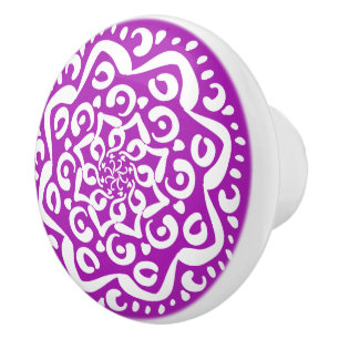 Bouton De Porte En Céramique Nudibranche Mandala