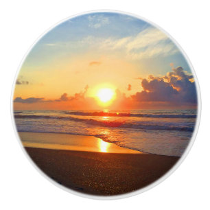 Bouton De Porte En Céramique Ocean Sun