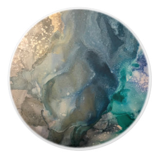 Bouton De Porte En Céramique Ocean Vibes Knob for Drawers and Dressers