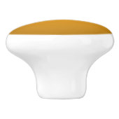 Bouton De Porte En Céramique Ocre Doré Tons Chauds Style Rustique (Côté)