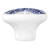 Bouton De Porte En Céramique Octopus bleu (Côté)