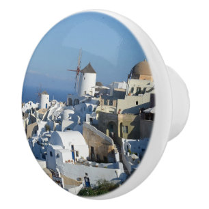 Bouton De Porte En Céramique Oia Santorini Dresser Knob