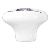 Bouton De Porte En Céramique Oie blanche mignonne (Côté)