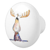 Bouton De Porte En Céramique Oie blanche mignonne (Droite)