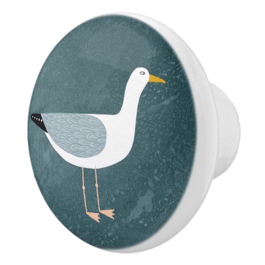 Bouton De Porte En Céramique Oiseau de rivage marin (Droite)