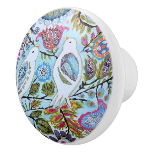 Bouton De Porte En Céramique Oiseaux de papier I (Droite)