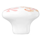 Bouton De Porte En Céramique Oiseaux et fleurs (Côté)