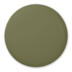Bouton De Porte En Céramique Olive vert Terre couleur solide Imprimer