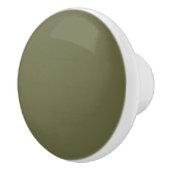 Bouton De Porte En Céramique Olive vert Terre couleur solide Imprimer (Droite)