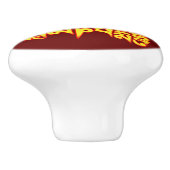 Bouton De Porte En Céramique Om mani padme mantra (Côté)