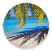 Bouton De Porte En Céramique Ombres sur la plage (Devant)