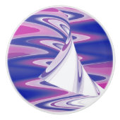 Bouton De Porte En Céramique Ondes tournantes (Devant)