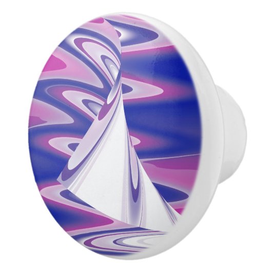 Bouton De Porte En Céramique Ondes tournantes (Droite)