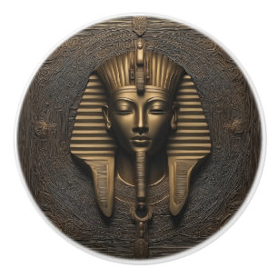 Bouton De Porte En Céramique Or antique égyptien en or Pharaon