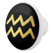 Bouton De Porte En Céramique Or Aquarius (Droite)