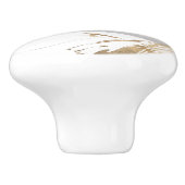 Bouton De Porte En Céramique Or et gris (Côté)