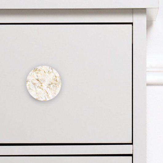 Bouton De Porte En Céramique Or et Marbre blanc de luxe