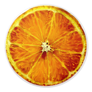 Bouton De Porte En Céramique Orange Ceramic Knows