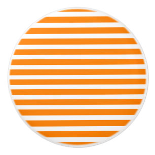 Bouton De Porte En Céramique Orange et blanc