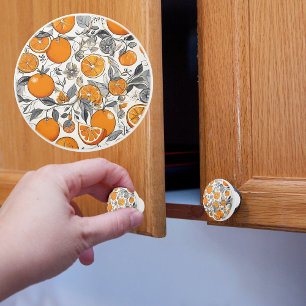 Bouton De Porte En Céramique Oranges