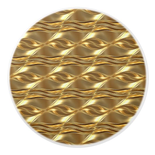 Bouton De Porte En Céramique Ornamental gold pattern (Devant)