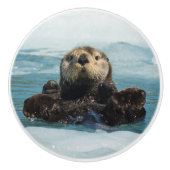 Bouton De Porte En Céramique Otter flottante (Devant)