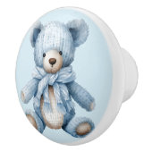 Bouton De Porte En Céramique Ours bleu Teddy (Droite)