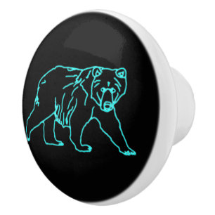 Bouton De Porte En Céramique Ours Kodiak électrique