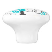 Bouton De Porte En Céramique Ours polaire (Côté)