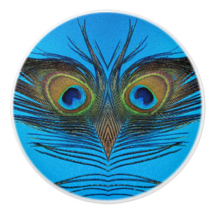 Bouton De Porte En Céramique Pacock