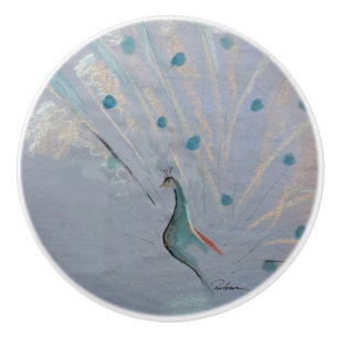 Bouton De Porte En Céramique Pacock