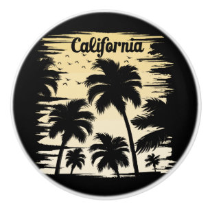 Bouton De Porte En Céramique Palmier de Californie