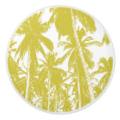 Bouton De Porte En Céramique Palmiers à la conception pointue (Devant)