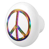 Bouton De Porte En Céramique Panneau de Paix Chrome (Droite)