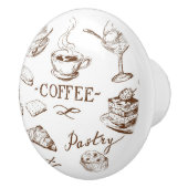 Bouton De Porte En Céramique Papier doux (Droite)