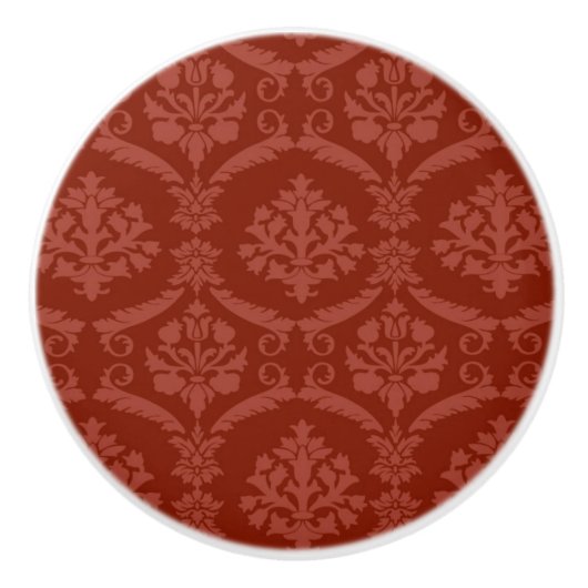 Bouton De Porte En Céramique Papier peint 3 de damassé (Devant)