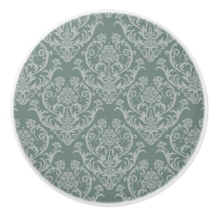 Bouton De Porte En Céramique Papier peint floral vert